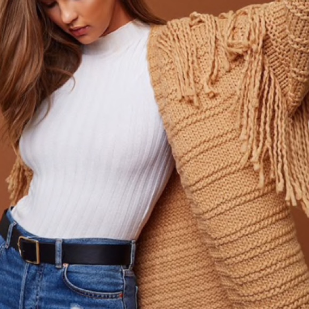 NWT Forever 21 Open Front Fringe Cardigan - Picture 2 of 8